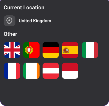 Location Dropdown