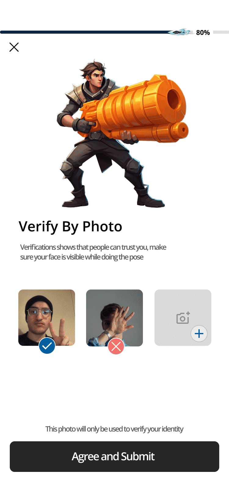 Verify Photo Screen