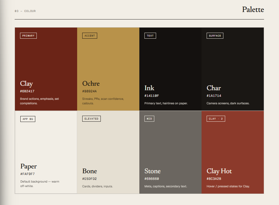 Colour palette