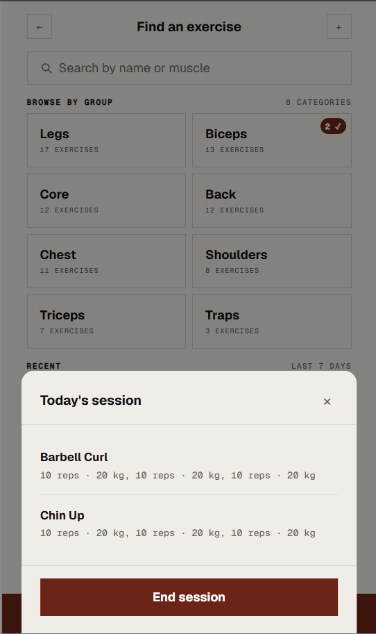 Session end summary