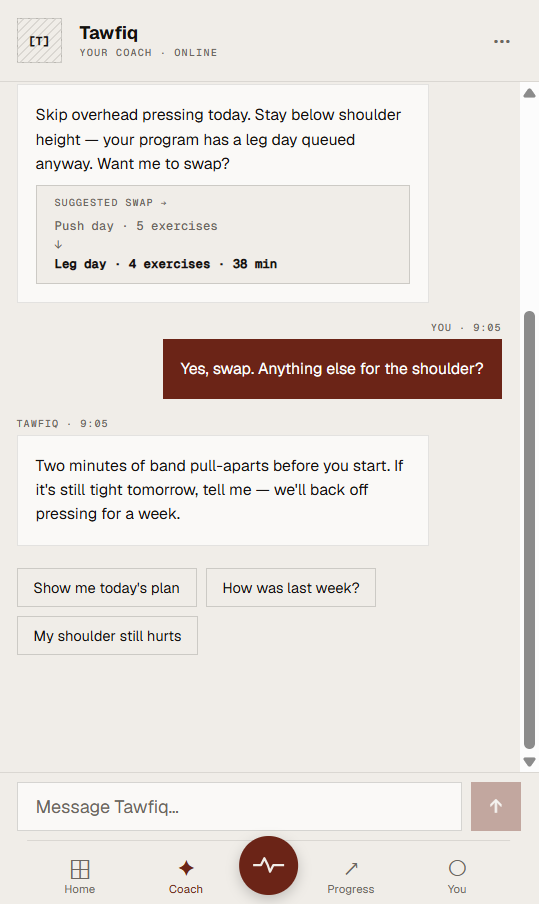 Built: Coach chat