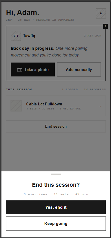 Session end summary