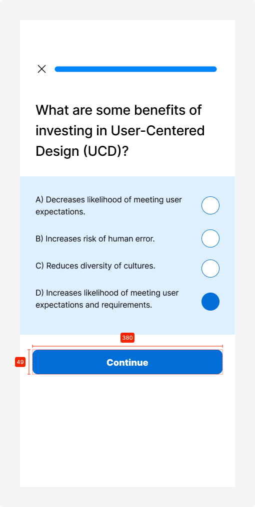 UX Toast app screen showing design interface